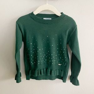 Mayoral Green Sparkle Sweater Baby Girls 2 years
